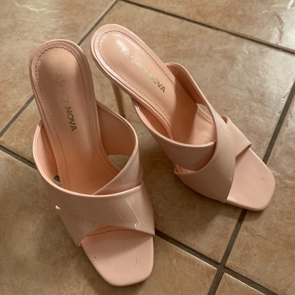Fashion nova nude sandals high heel